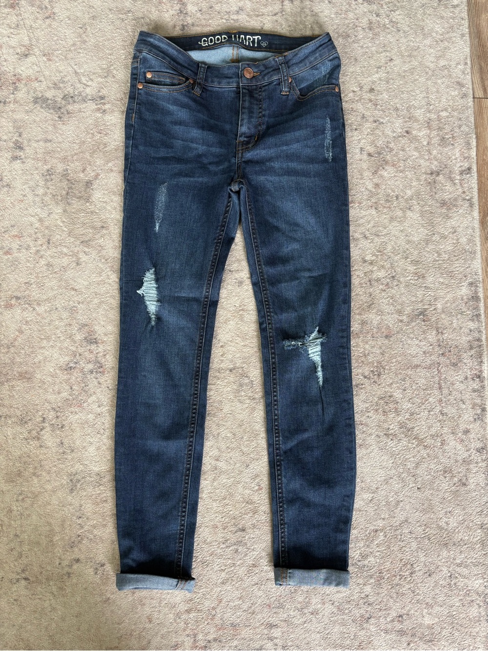 Matilda Jane Dark Blue Distressed Skinny Jeans